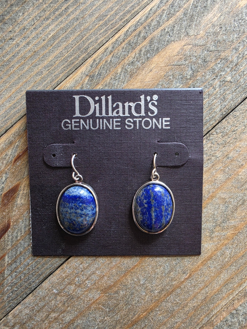 Lapis Lazuli Drop Earrings in Deep Blue